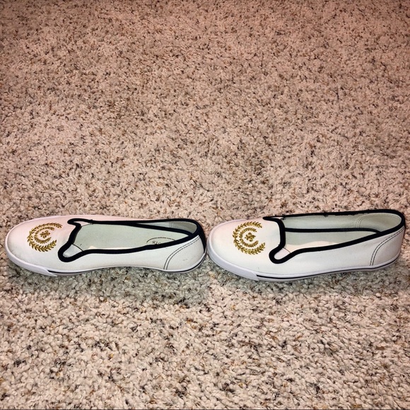 Talbots White Shoes with Gold Detail - Picture 3 of 4